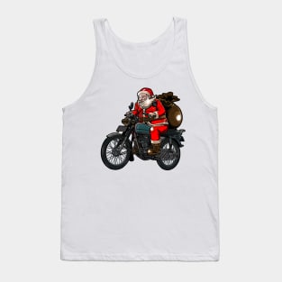 Christmas Santa Biker Tank Top